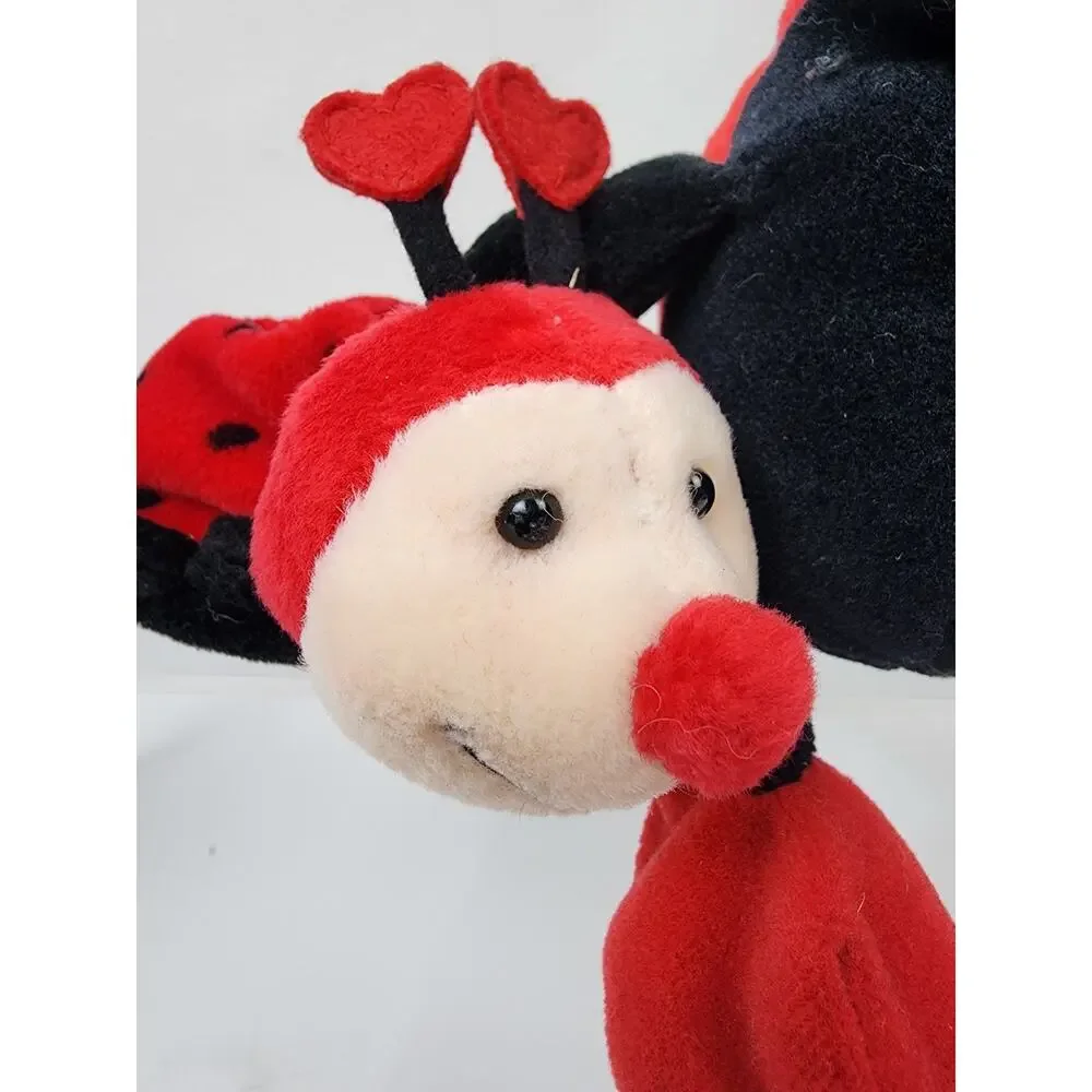 Ladybug Plush Russ “Love Bug” and Ganz 1997 Lady Luv Bugs 2 Black & Red Cute